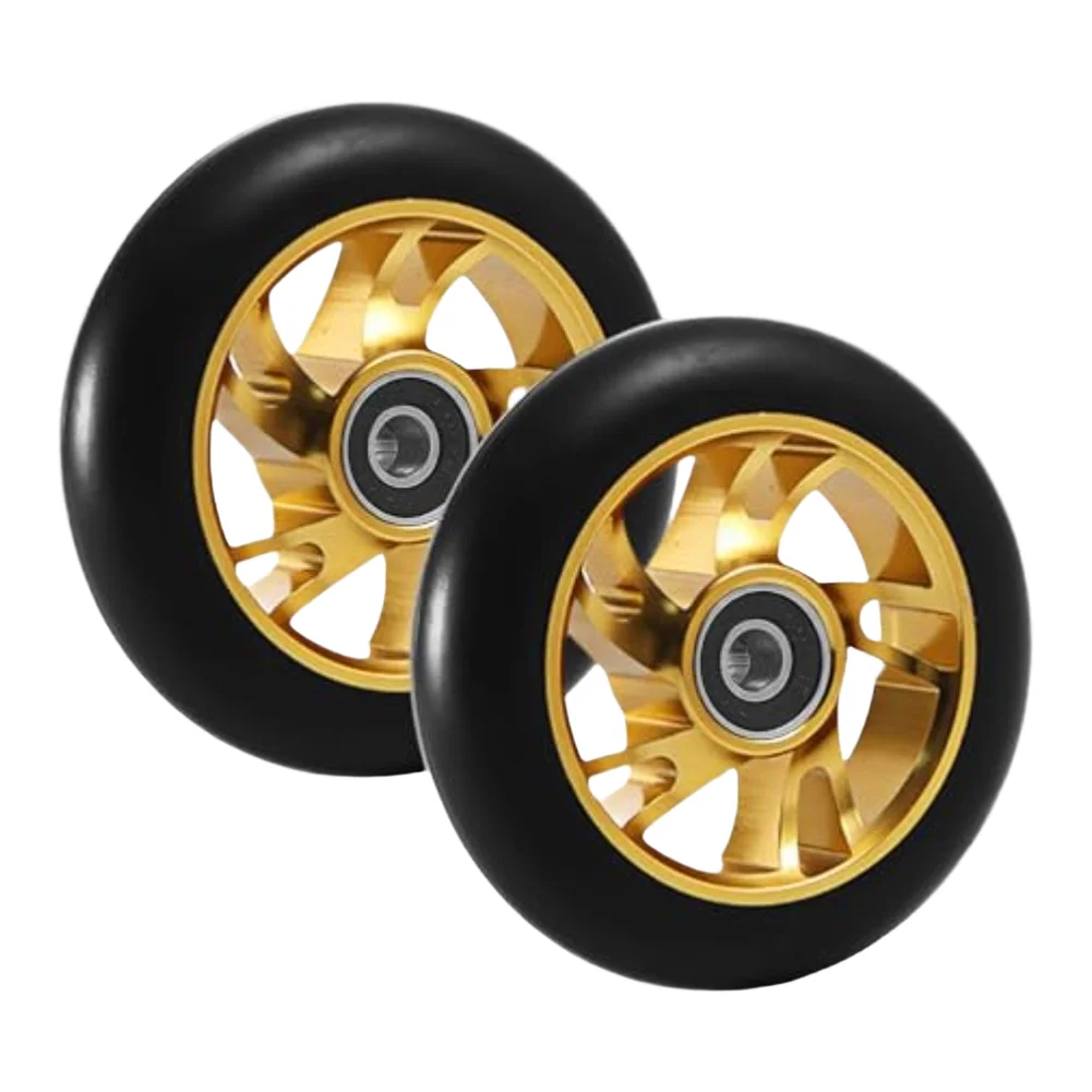 120mm Scooter Wheels PU High For Rebound Silent Shock Absorbing Wear Resistant For ABEC-9 Bearings For Kick Pro Freestyle Part