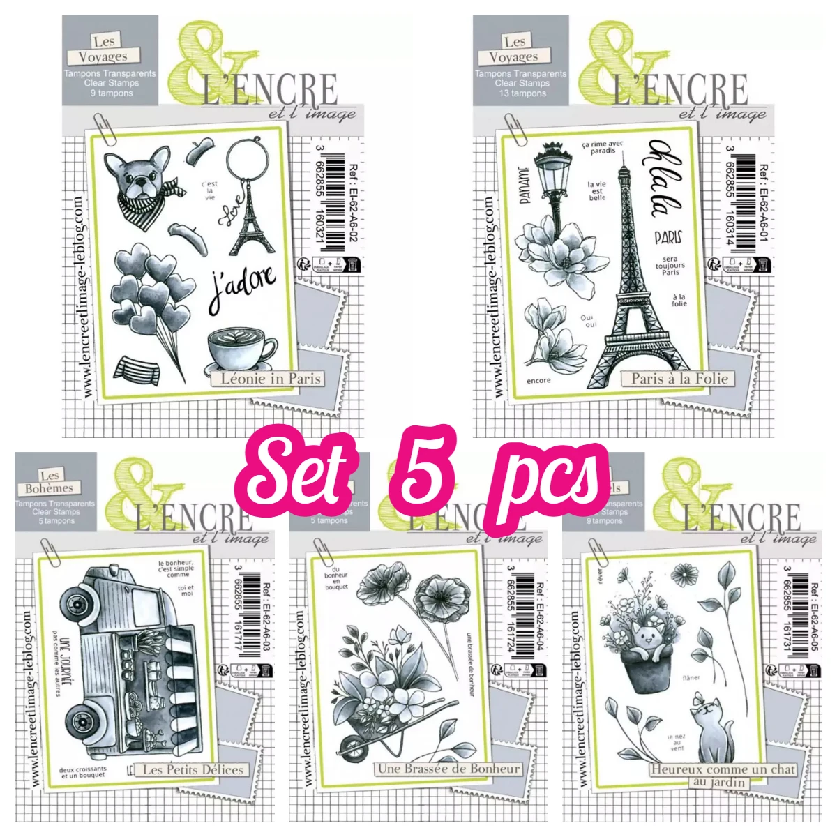 Les Naturels Little Delights Happy as a Cat in the Garden Léonie in Paris 2026 Abril Sellos Transparentes para Tarjetas, Manualidades y Scrapbook DIY