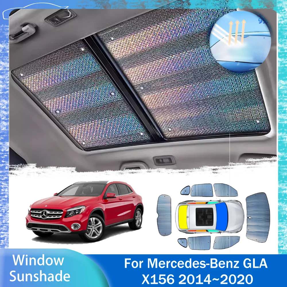

Для Mercedes-Benz GLA X156 2014 ~ 2020 2015 2016 2017 2018 2019, солнцезащитный козырек в виде люка, боковое окно автомобиля, лобовое стекло, солнцезащитный козырек, аксессуары для зонтиков