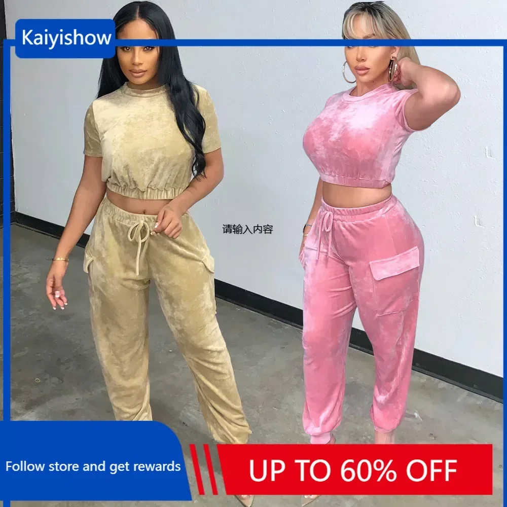 

2024 Summer 2 Pieces Set For Nigerian Girls Casual Letter Print Outfits For African Women T-shirt Top Pants Tracksuits