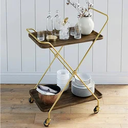 Commercial Hotel Kitchen Serving Bar Cart Food Service Trolley