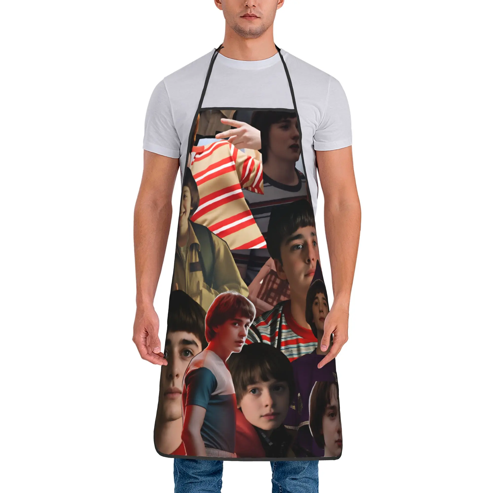 Will Byers Apron  Barber Home Kitchen Accessories Household Cute Aprons without Pocket