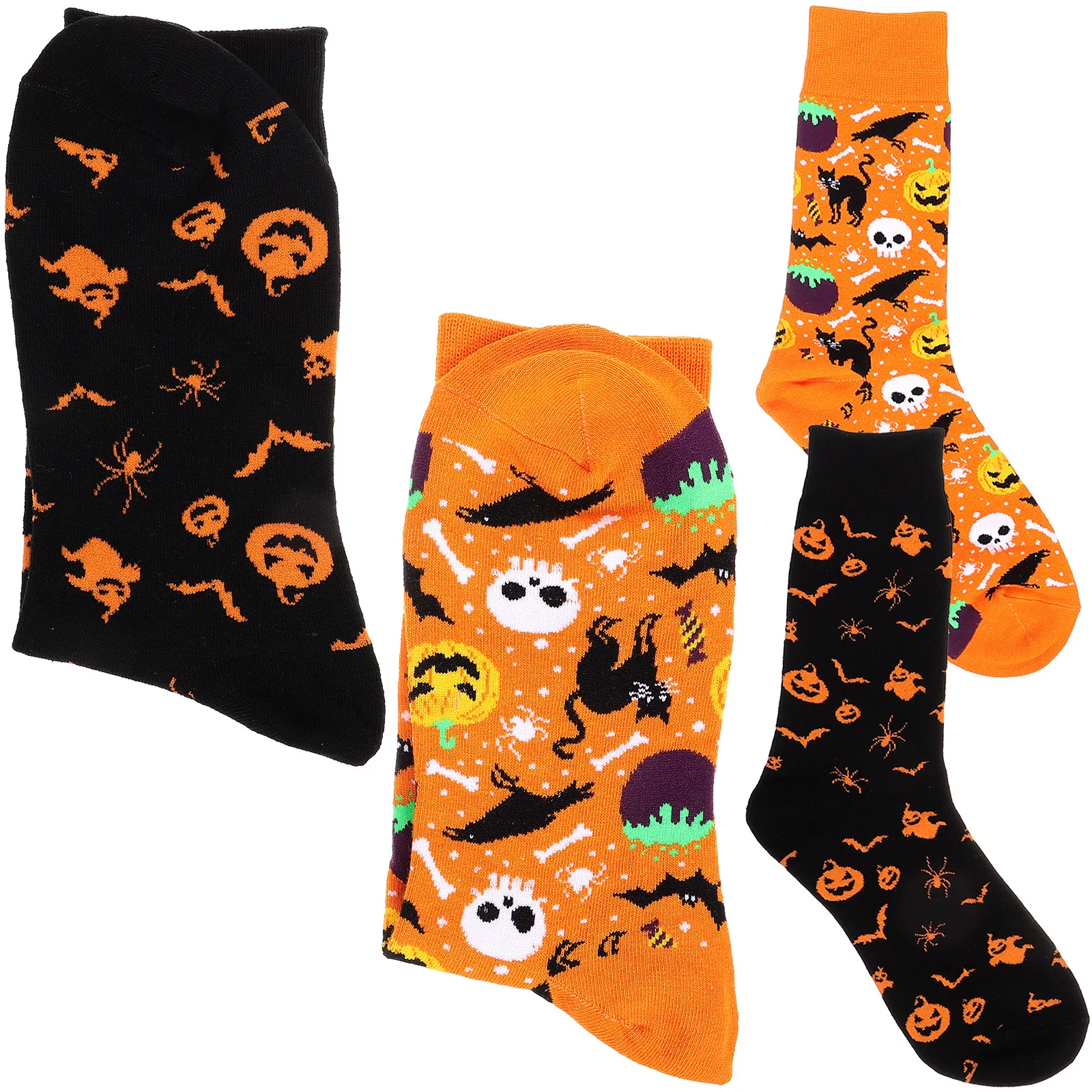 ถุงน่องยาวธีมฮาโลวีน สำหรับผู้หญิงและผู้ชาย ถุงเท้าสูงสำหรับงานปาร์ตี้ งานคาร์นิวัล งานเทศกาล อุปกรณ์เสริมสำหรับชุดแฟนซี