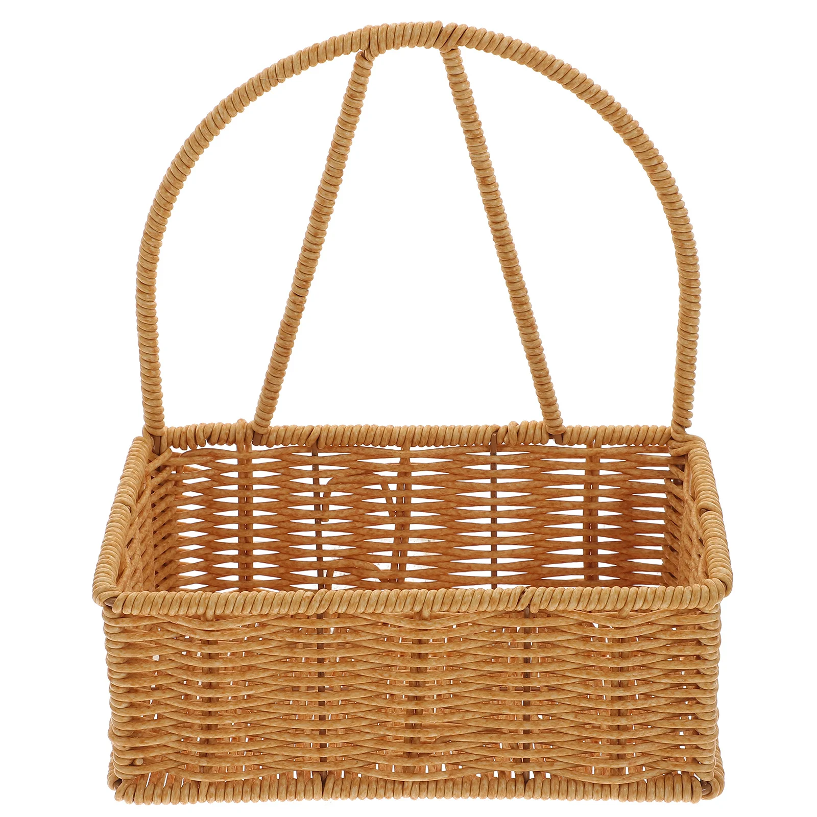 

Woven Hanging Wall Basket Storage Basket Handmade Rattan Imitation Rustic Style Home Kitchen Bathroom Organizer