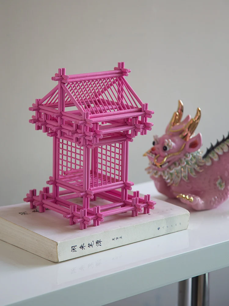 منزل مجوف من الخشب الوردي لسان العلية ونقران فن معمار الدوبامين على الطراز الوطني للزينة