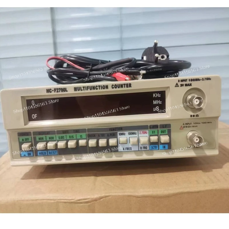 ​​HC-2700L 2.7GHz Frequency Meter, 8-Digit LED Display Automatic Range Signal Counter for Crystal Oscillator Testing