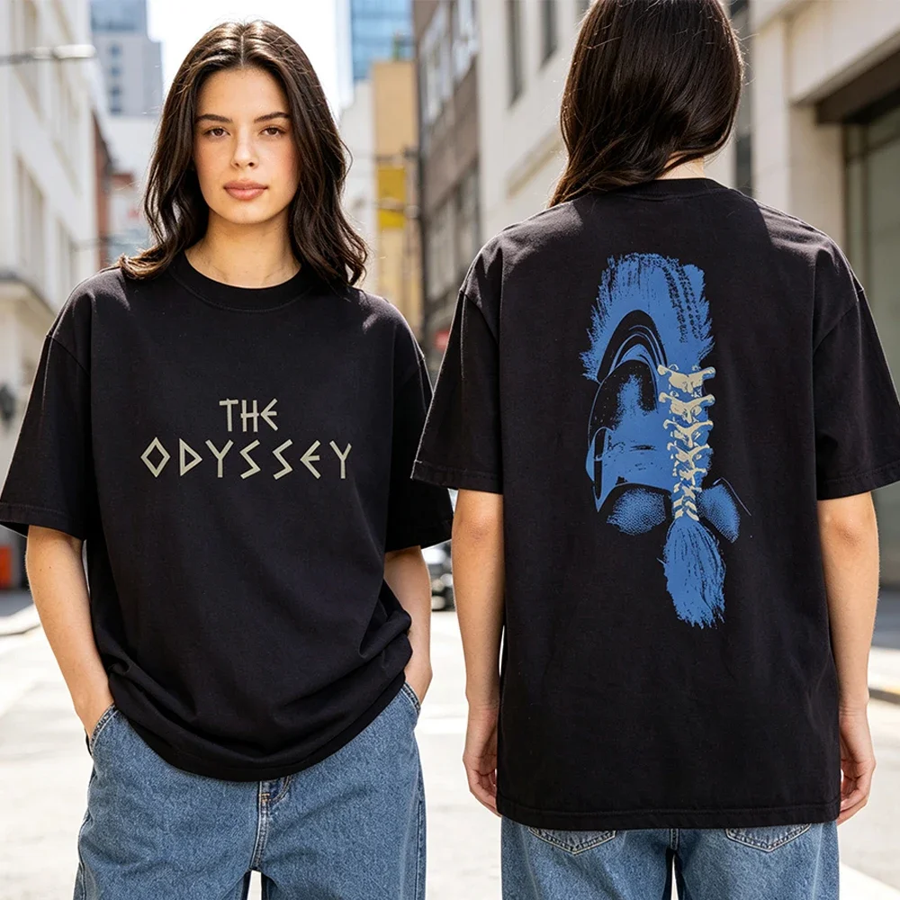 2026 The Odyssey Fans Graphic T-Shirt Agamemnon Helmet Tee with Back Print Men Women Cotton T Shirt Men's Clothing Vintage Tops