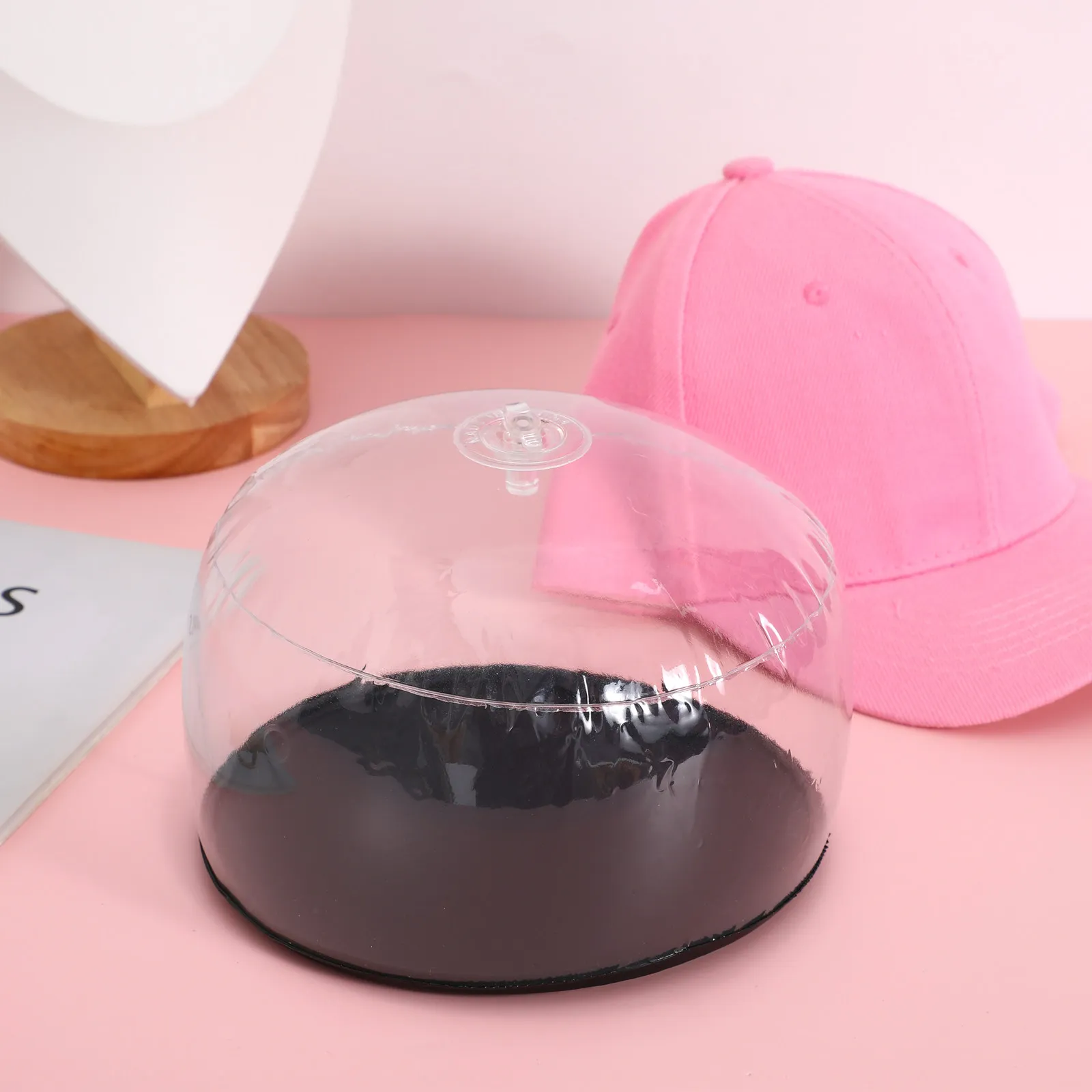 Inflatable PVC Hat Shaper Holder Tabletop Baseball Caps Display Stand Round Dome Plastic Support Holder for Store Home