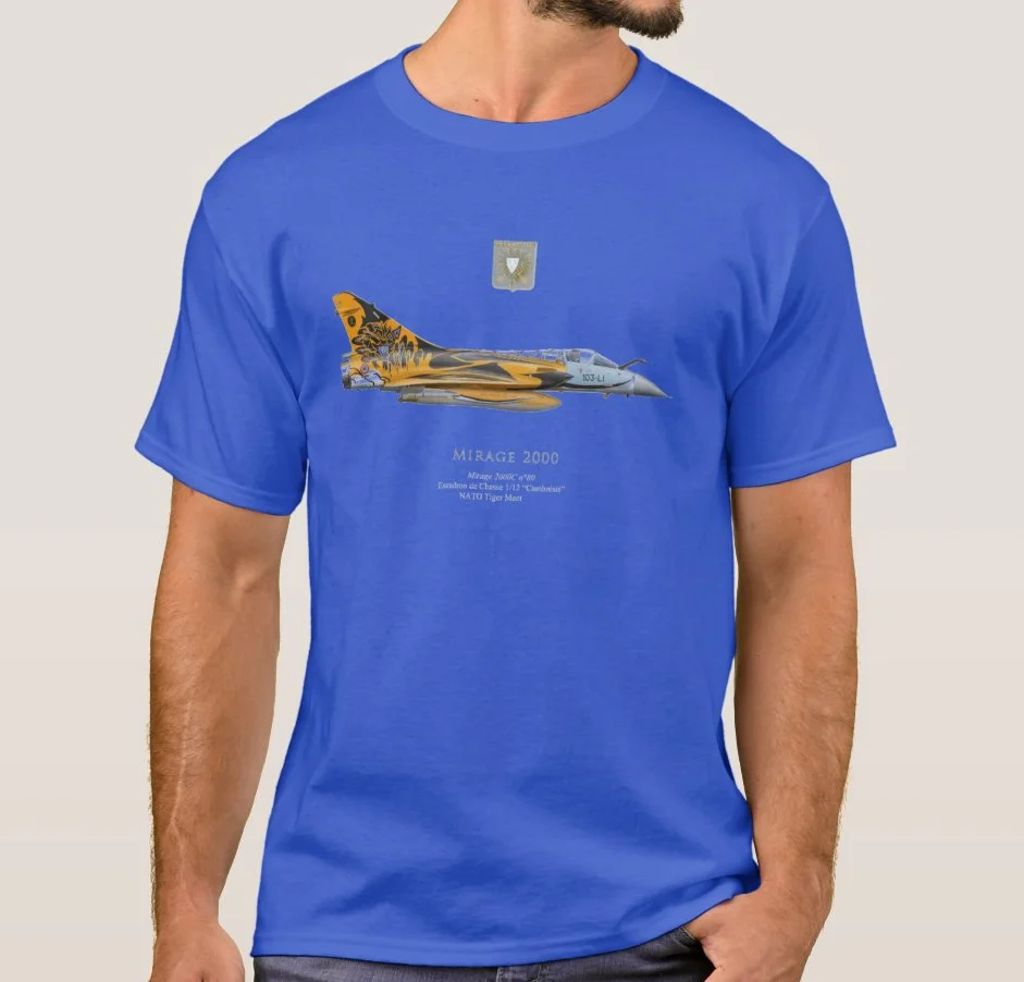 Nato Tiger Meet Dassault Mirage 2000 Fighter T Shirt. Short Sleeve 100% Cotton Casual T-shirts Loose Top Size S-3XL