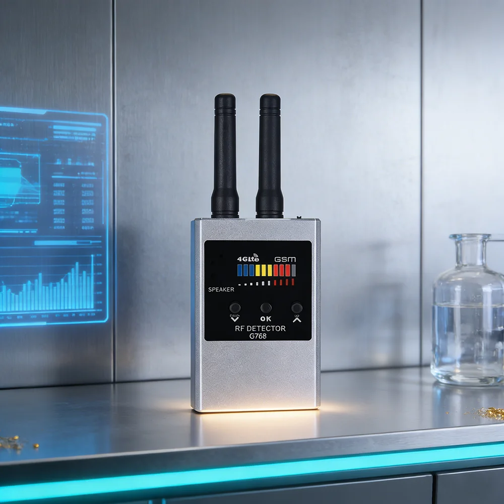 

G768W Anti Spy Hidden Camera Detector RF Signal Wireless WiFi Spy Camera Lens Bug Finder GPS Tracker Magnetic GSM Device Scanner