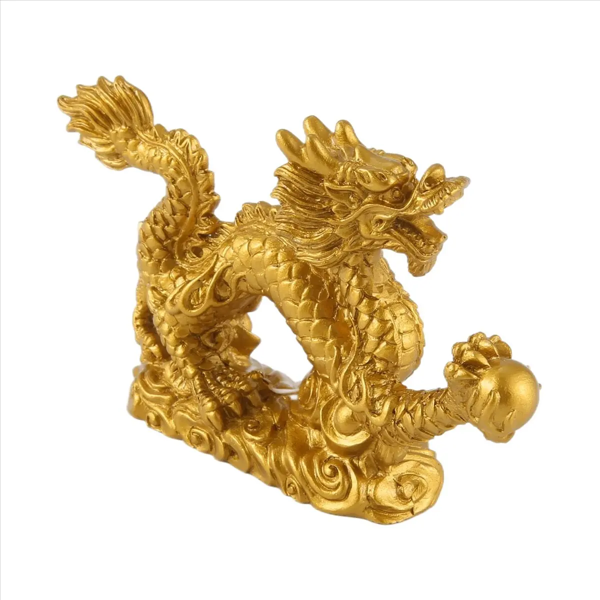 BAAQ Chinese Zodiac Golden Dragon Statue Animal Decoration Home Decoration