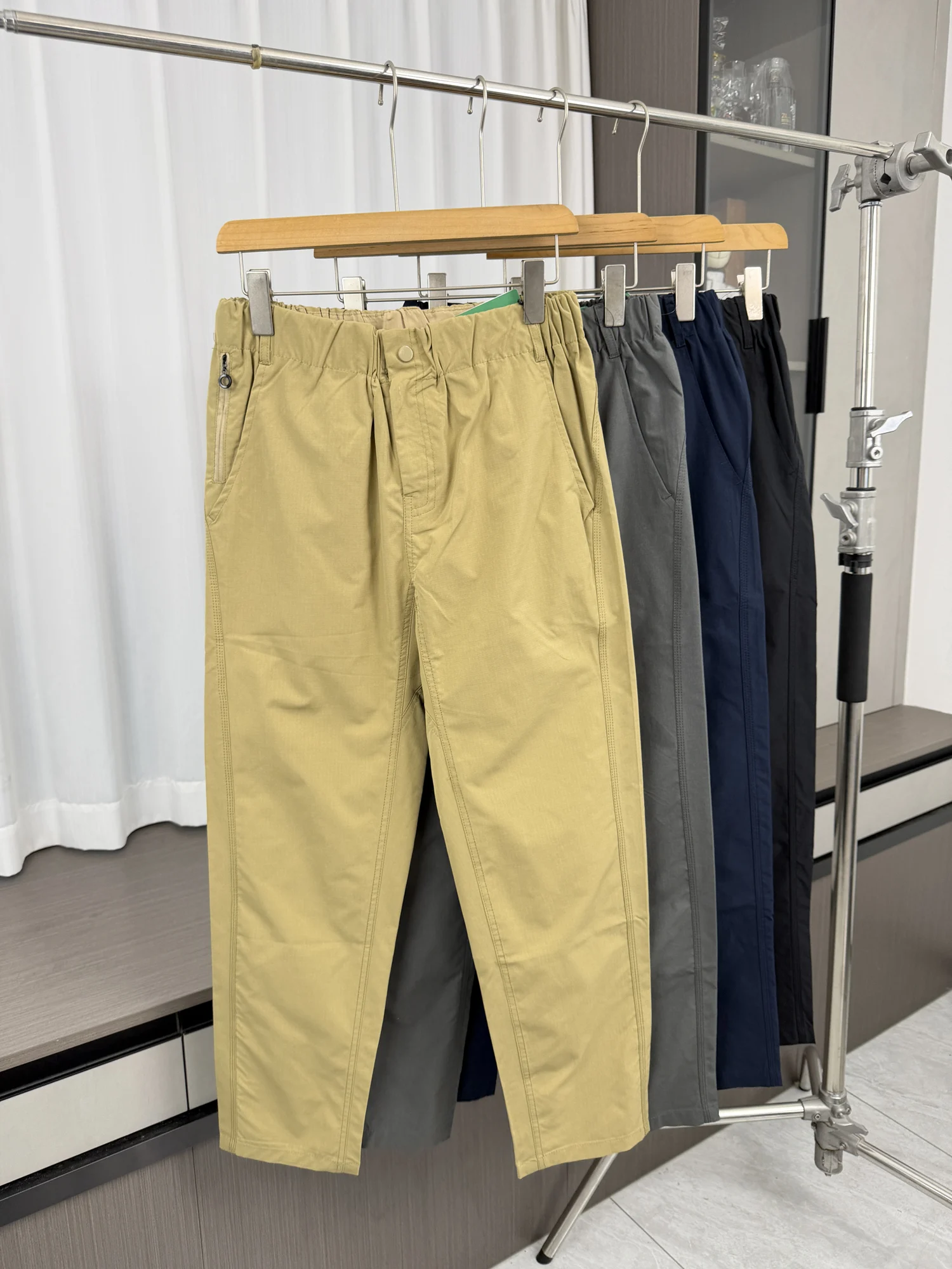 Outdoor Function Men's Summer Casual Pants Breathable Waterproof Quick Dry Straight Leg Casual Trousers Trendy Straight Pants