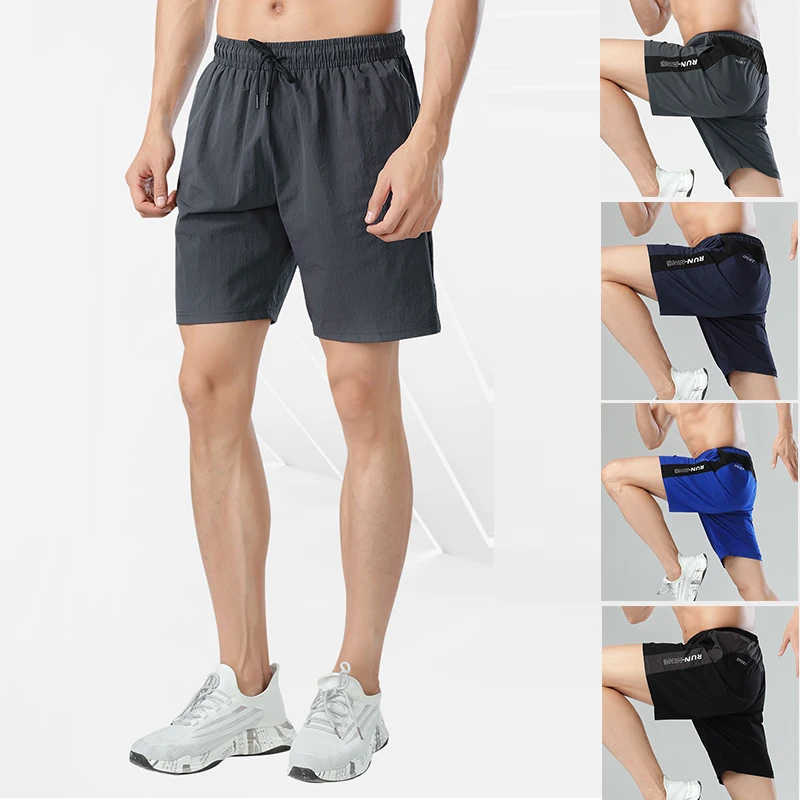 Shorts de treino seco rápido masculino curto de ginástica respirável, shorts de jogging masculino, shorts esportivos, moletom casual de fitness, plus size, 2022