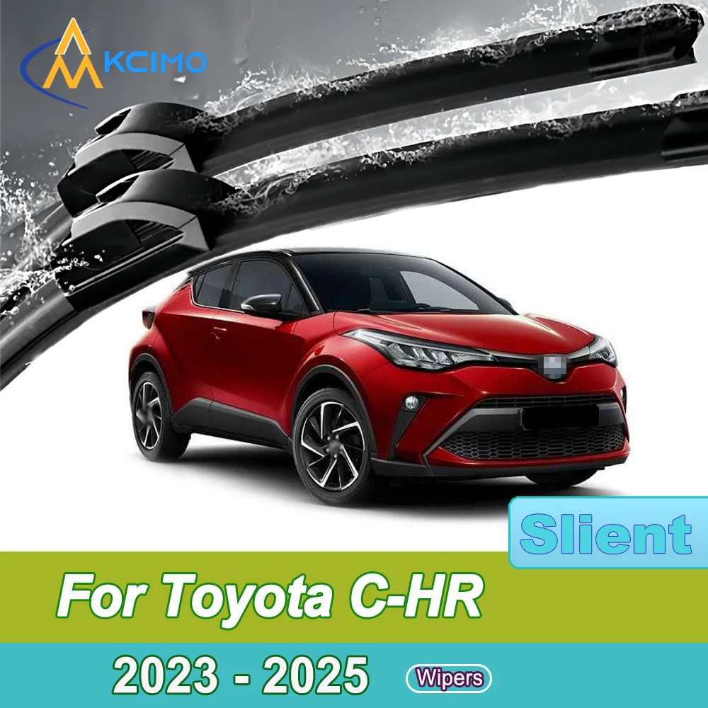 

2 Pack Silent Beam Wiper Blades For Toyota C-HR AX20 2023-2025 Noiseless All-Weather Design Windshield Rain Brush Accessories