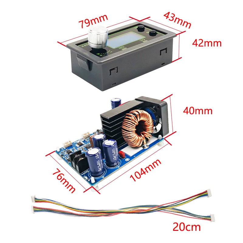 DT17 WZ5020L 20A 1000W DC-DC понижающий преобразователь CC CV, модуль понижающего преобразователя с регулируемым напряжением