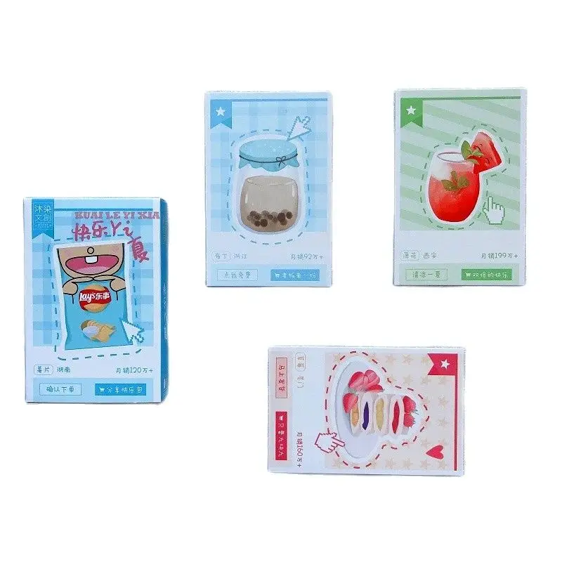 28PCS Happy Summer Lomo Mini Photo Memo Cards Set for Scrapbooking Journaling Gifts - Creative Card Set