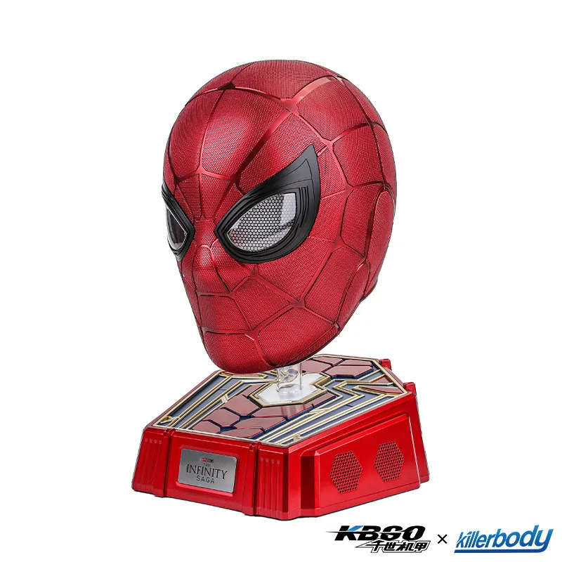 Marvel Genuine Iron Spider Helmet Iron Man Mk5 Cos 1:1 Wearable Electric Blink Collection Model Remote Contro Toy Ornaments Gift