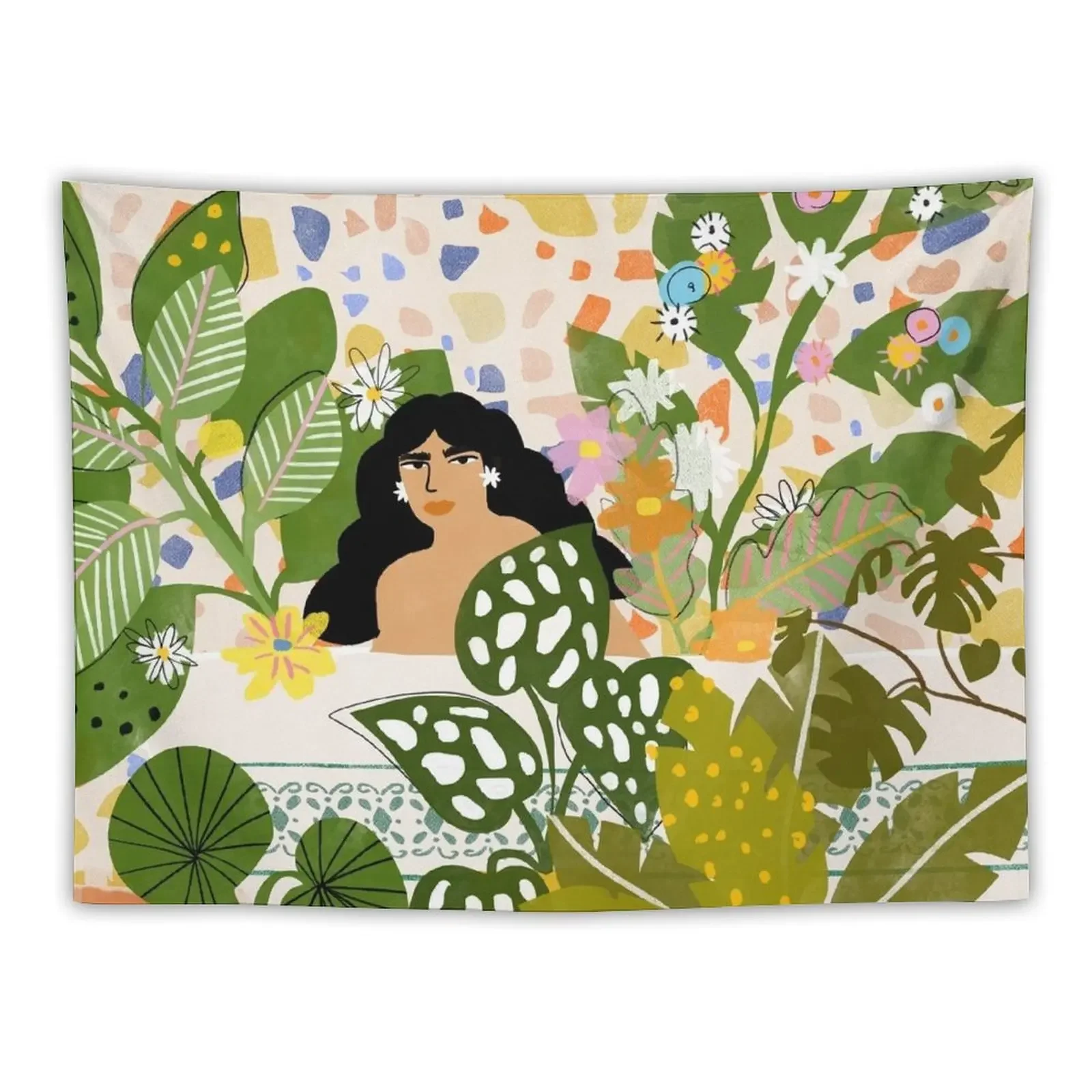 

Bathing with Plants Tapestry Wall Art Carpet On The Wall Tapestry