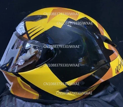 Helmet Motocross Motobike Big Spoiler Helmet Riding Full Face Motorcycle Helmet Champion Bright Yellow Casco Capacete