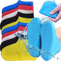 Outdoor Reusable Shoe Boot Covers Unisex High Elastic Wear-resistant Overshoes Rainy Day Waterproof Non-slip Rain Gear M/L