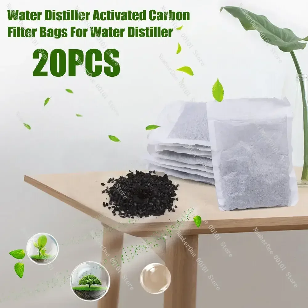 20Pc Distiller Activated Charcoal Granulated Filter Water Distiller Purification Filter Bags