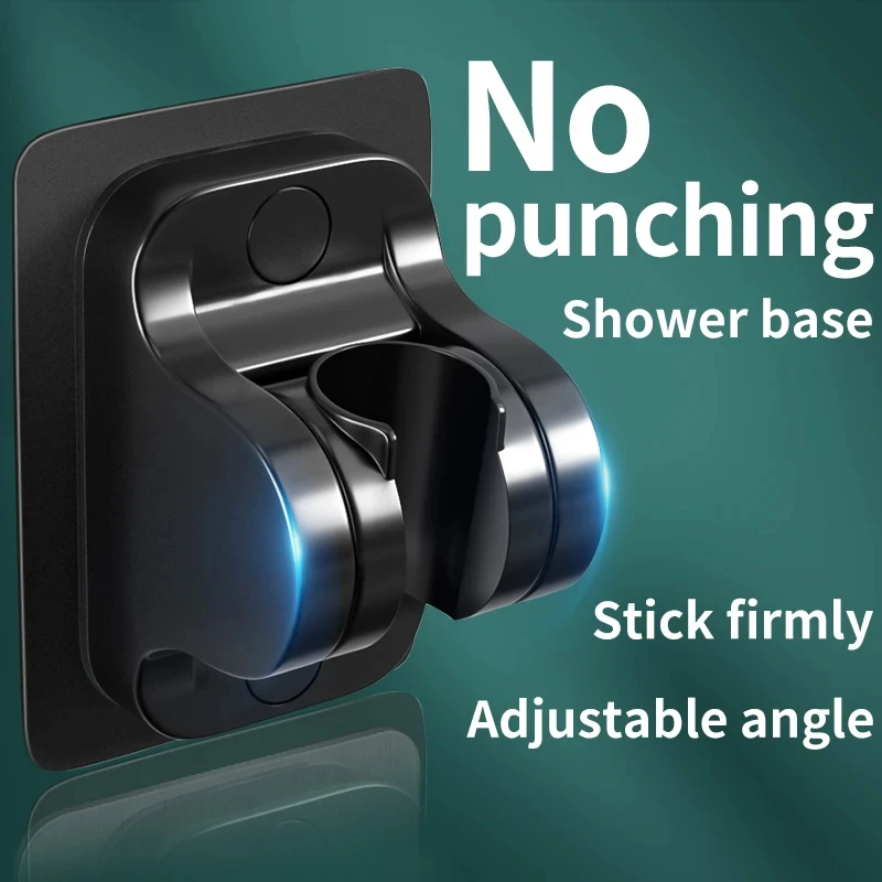 Perforation Free Shower Bracket Adjustable Shower Head Hanging Seat Bathroom Shower Rain Lotus Canopy Fixed Wall Base