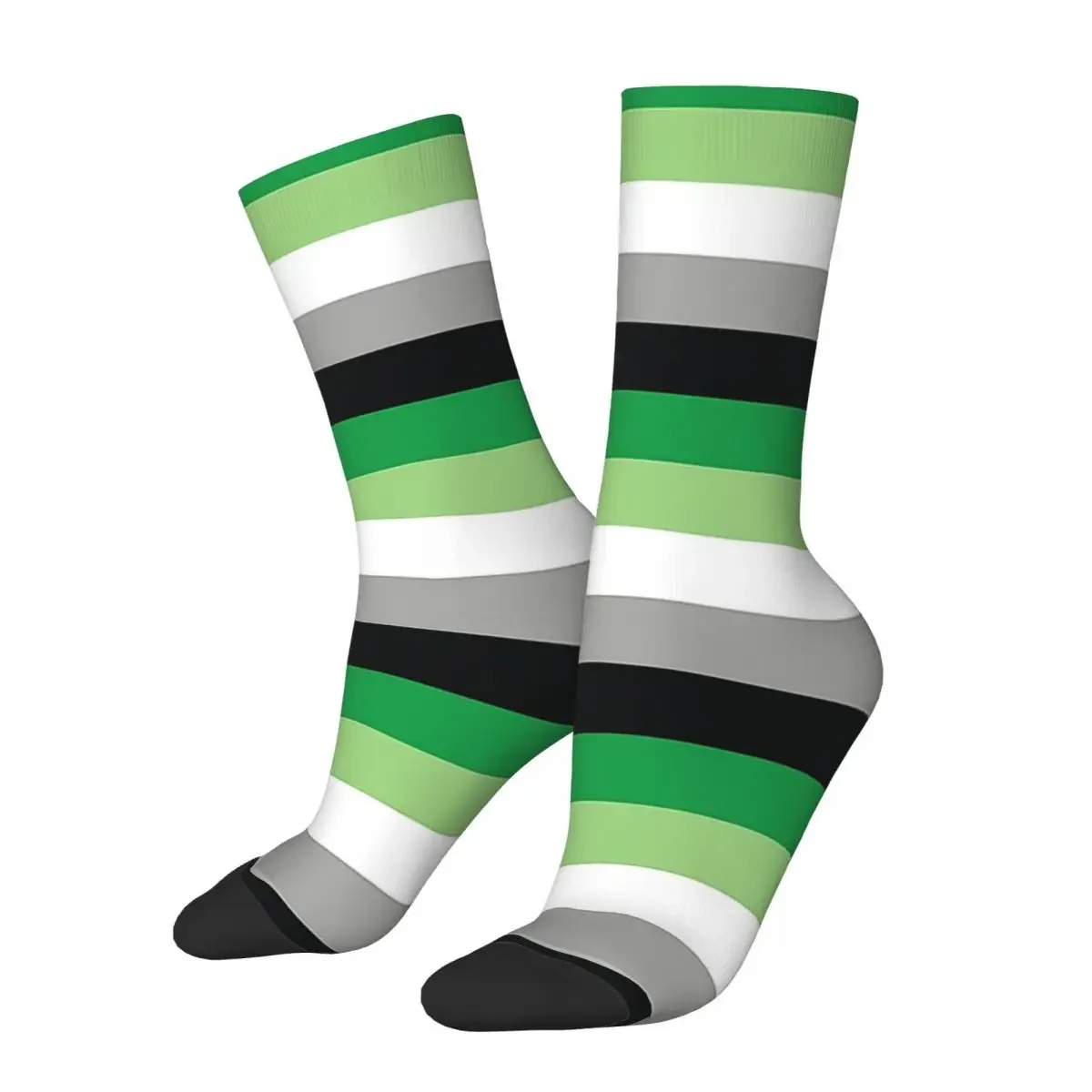 

Aromantic Pride Flag Socks Harajuku Sweat Absorbing Stockings All Season Long Socks Accessories for Unisex Gifts