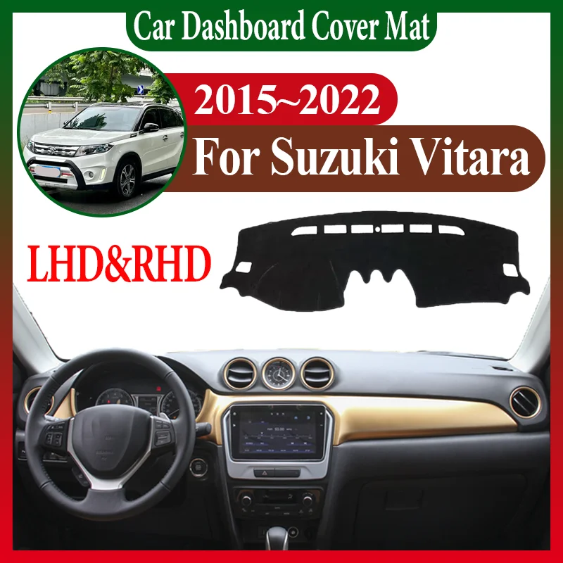 

Антисолнцезащитный коврик для приборной панели автомобиля для Suzuki Vitara Escudo 2015 2016 2017 2018 2019 2020-2022, коврик для центральной консоли, избегайте света
