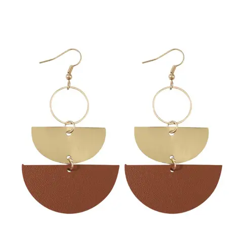 8 best sales läderörhänge - №3