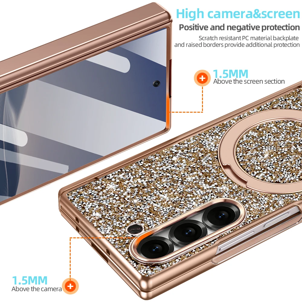 삼성 Z 폴드 7 6용 고급 360도 회전 브래킷 마그 - Tempered Glass Screen 리뷰 및 가격