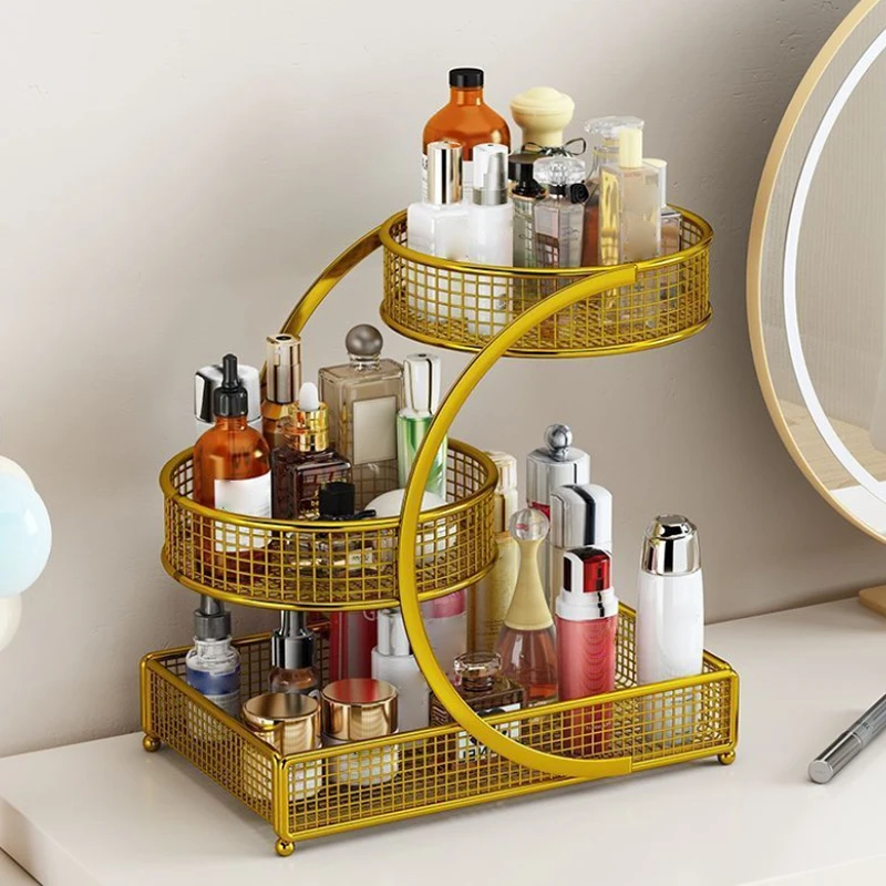 رف متعدد الطبقات لمستحضرات التجميل، منظم سطح المكتب، أداة المطبخ والخضروات والفواكه، رف تخزين سطح المكتب #2