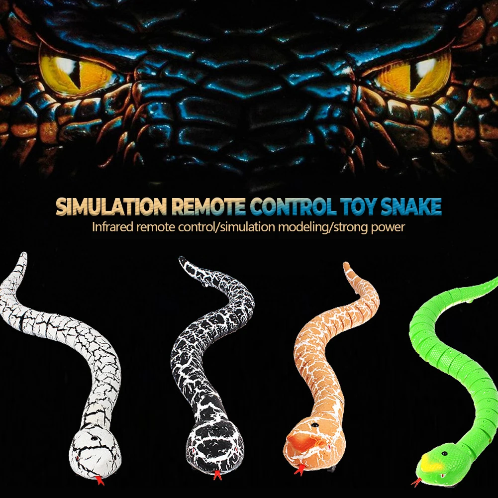 RC Animal Infrared Remote Control Snake with Egg Rattlesnake Kids Electric Toy Trick Mischief Toys Children Funny Novelty Gift