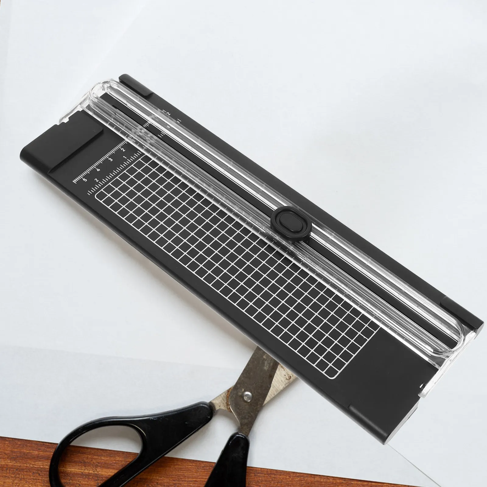 Compact Portable Paper Cutter Manual Trim Tool for Photos Paper Projects Scrapbooking Crafting Office Use Tabletop Convenient