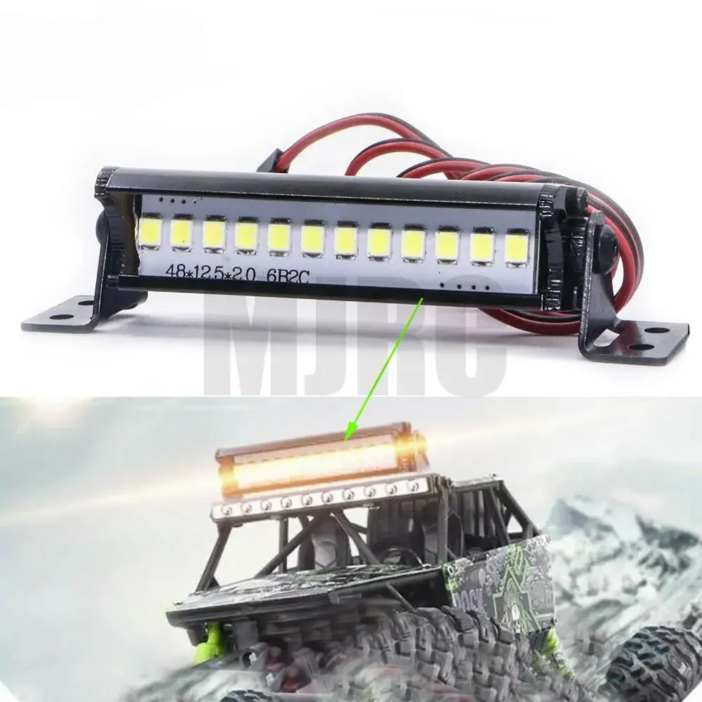 

1:10 Радиоуправляемая автомобильная часть для Traxxas Trx4 Trx6 90046 90048 Scx10 Яркие светодиодные фонари Крутой аксессуар 50 мм Радиоуправляемая автомобильная светодиодная полоса Светодиодная лампа
