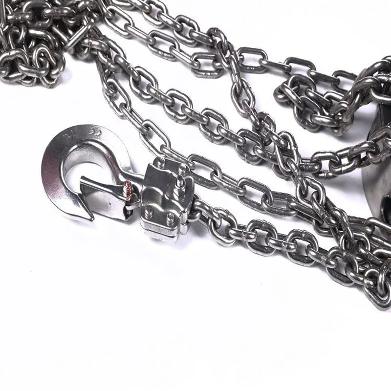 Stainless steel hand chain hoist anti-corrosion anti-magnetic anti-rust 304 hand chain hoist 1T3M stainless steel manual