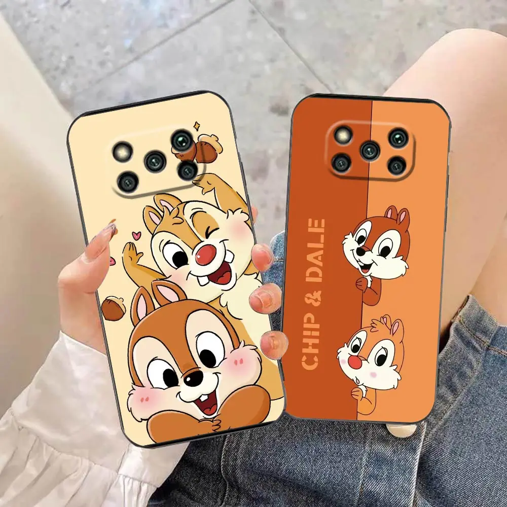 Casing ponsel Chip tupai dan Dale, untuk Xiaomi 9 10T 11 12T 13 POCO F3 F4 F5 F6 X3 X4 X5 M3 M4 M5 M6 PRO GT casing Funda Shell