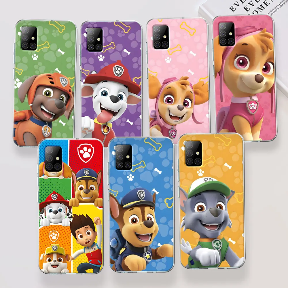 Paws P-Patrols Cartoon Dog Case for Samsung Galaxy A53 A14 A52 A51 A52s A31 A21s A41 A54 A12 A13 A23 A33 A03 A34 TPU Phone Cover