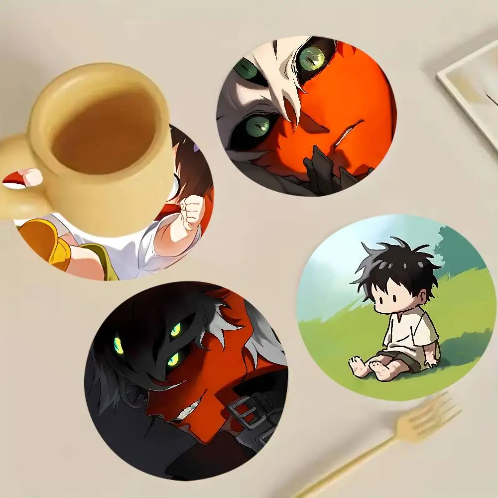 On the Way to Meet Mom Wooden Cup Mat Cappuccino Vodka Juice Water Coaster for Flower Shop