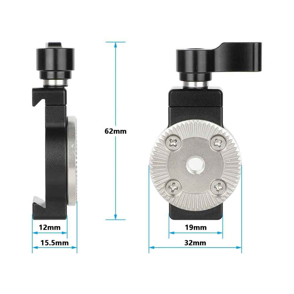 CAMVATE Quick Release Arca-Type Clamp with ARRI-Style Rosette Arca-type Clamp For Shoulder Handgrips Attachment
