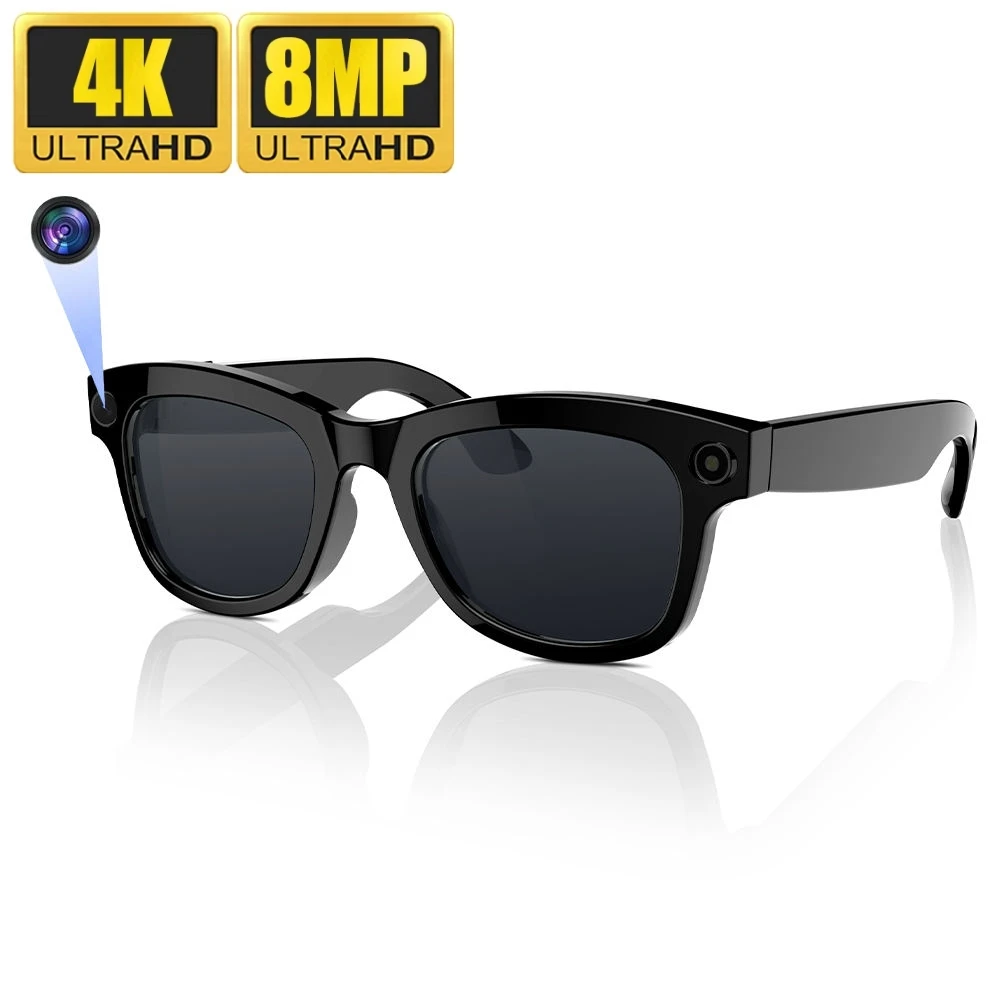 

New BYM M01Pro Smart Glasses With 8MP 4K HD Camera Fashion AI Translation Sunglasses Chatgpt Voice Assistant BT Music Headset