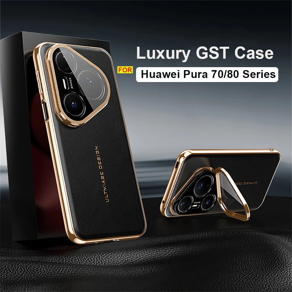 

Высококачественный чехол из искусственной кожи, крышка объектива для подставки в секунды для Huawei Pura 70 80 Pro Plus Ultra, противоударный чехол-бампер Funda