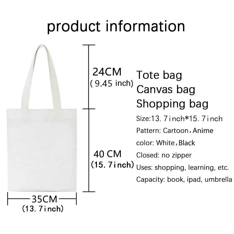 Namjooning Printed Canvas Pouch  Casual  Large Handbag Women\'s  Environmental Shopping Handbag Large Capacity Bag Washable Pouch