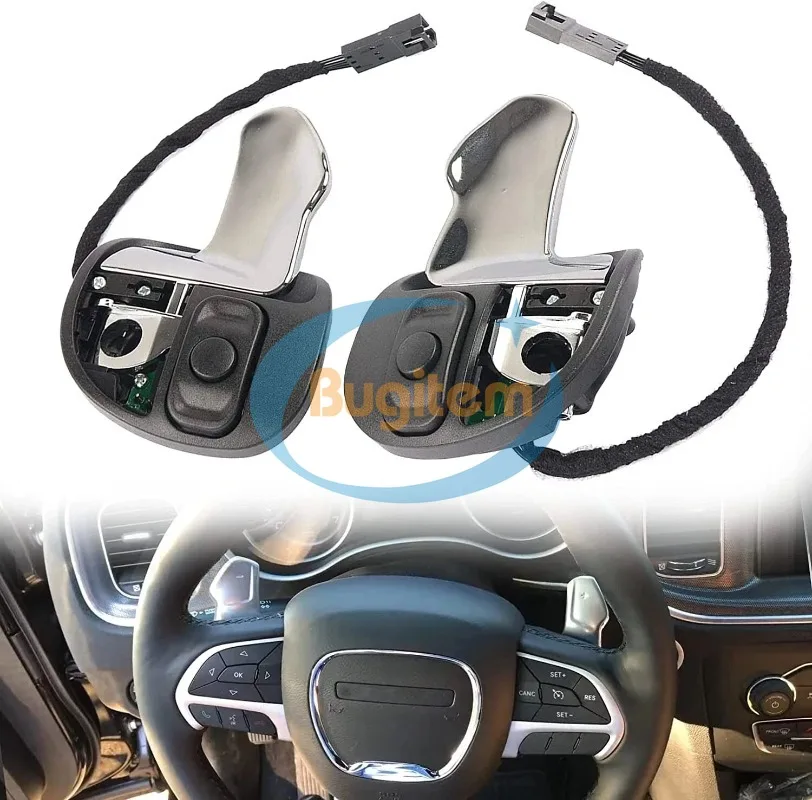 

New Steering Wheel Paddle Shifter 5RQ09DX9AC 5RQ08DX9AC For Dodge Charger Challenger 2015-2021 Jeep Grand Cherokee 2014-2021