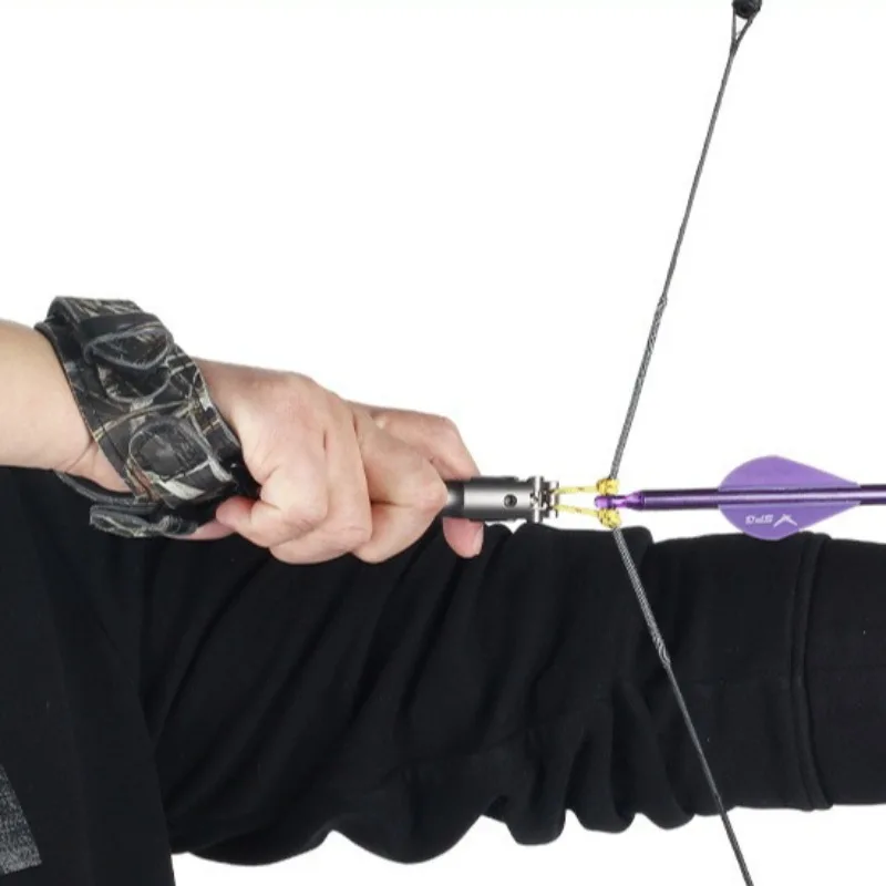 Adjustable Wrist Strap Bow Release Aid Compound Bow Archery Portable Quick Release Trigger Thickened Hunting Target Shooting - view 2
