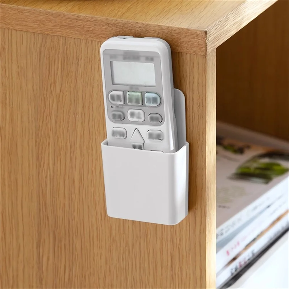 1PC remote control storage box, wall-mounted bedside mobile phone storage rack, hole-free storage rack