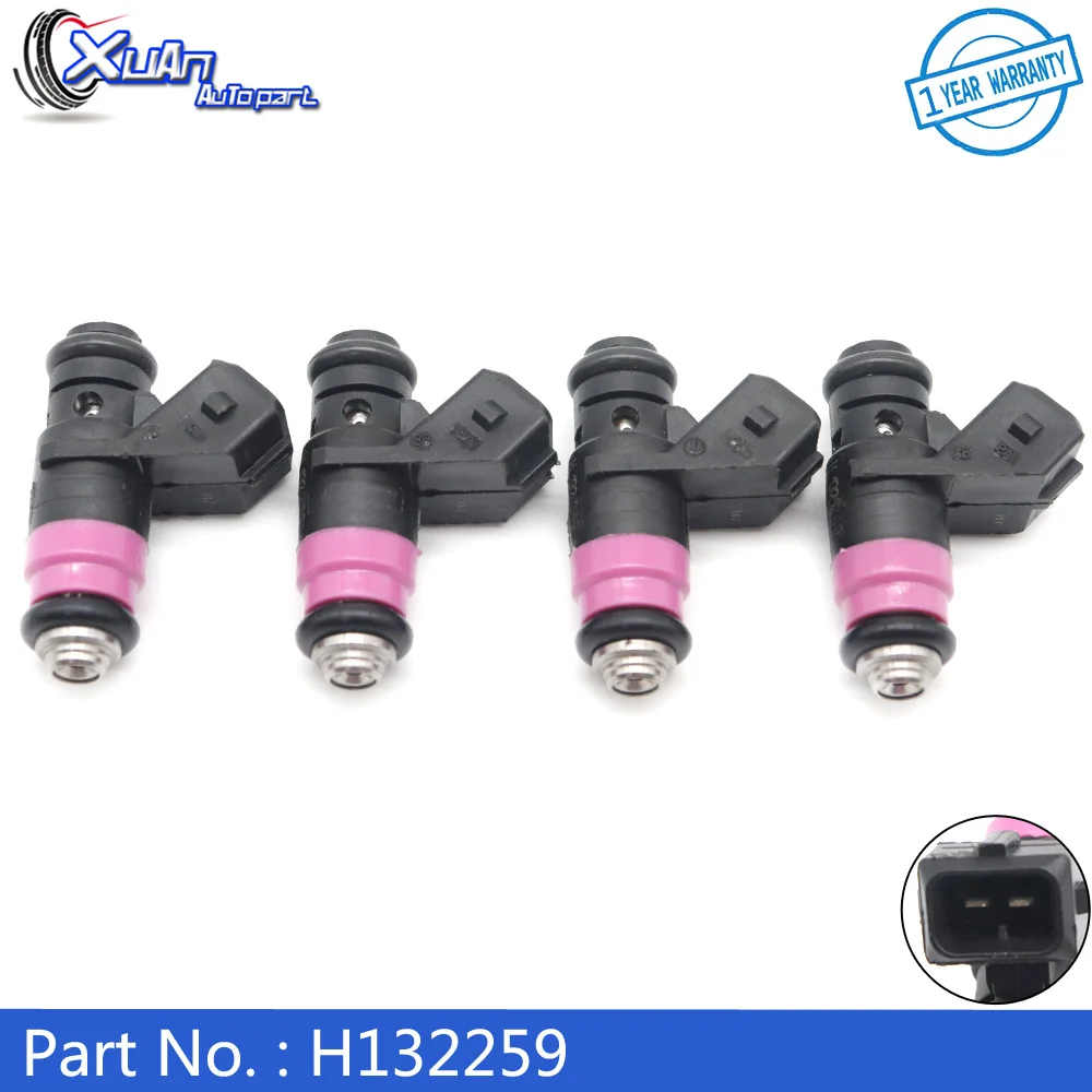 XUAN Car Petrol Fuel Injector Nozzle H132259 for Renault Clio 3 Laguna Megane Scenic 2 3 1.4 1.6L 16v 8200505191 8200132259