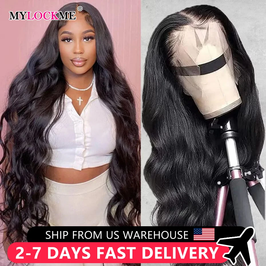 30 32 inch Body Wave 13x4 Transparent Lace Front Human Hair Wigs Pre Plucked Brazilian Remy Hair For Women 4x4 Lace Closure Wig