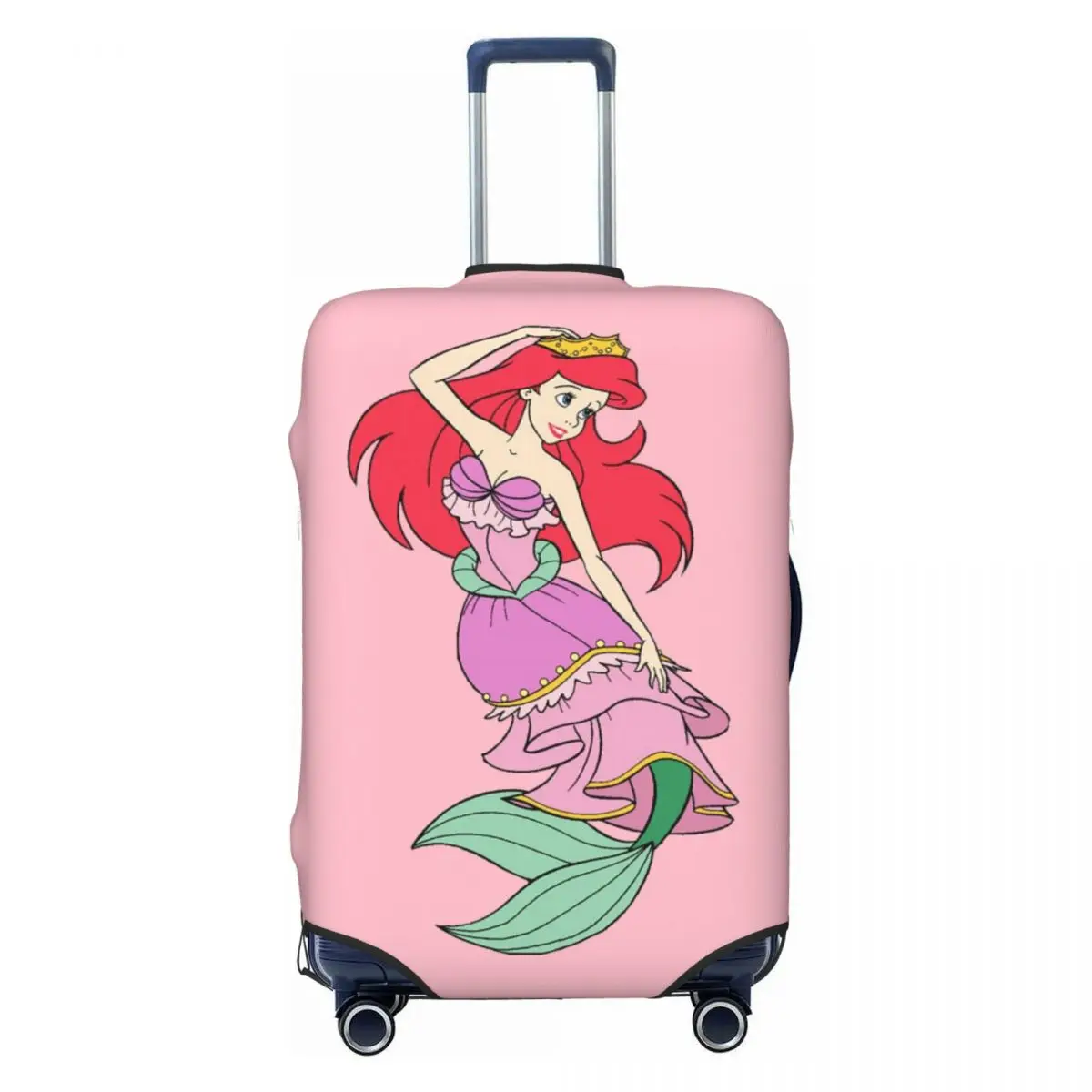 

Custom The Little Mermaid Cartoon Luggage Cover Protector Cute Travel Suitcase Protective Cover for 18-32 Inch