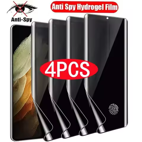 4Pcs Anti Spy Hydrogel Film for Samsung S21 S20 S22 S23 S24 Ultra FE Note 20 10 S25 S10 S9 S8 Plus S10E Privacy Screen Protector