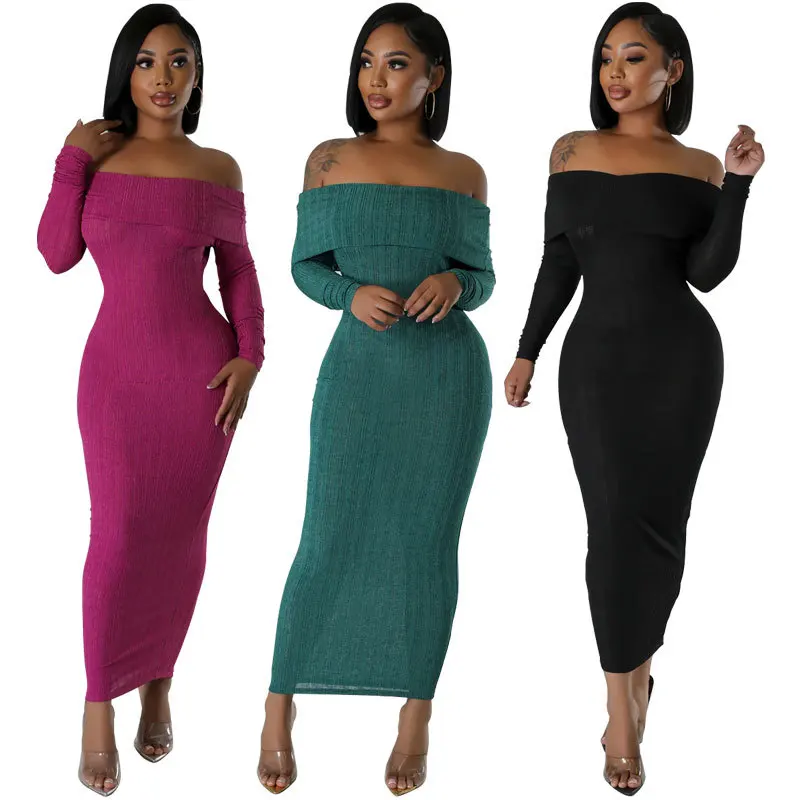 

Long Dress Women Dresses Off Shoulder Bodycon Vestidos Streetwear High Waist Elegant Splice Y2k Party Club Slim Fit 2025 Night